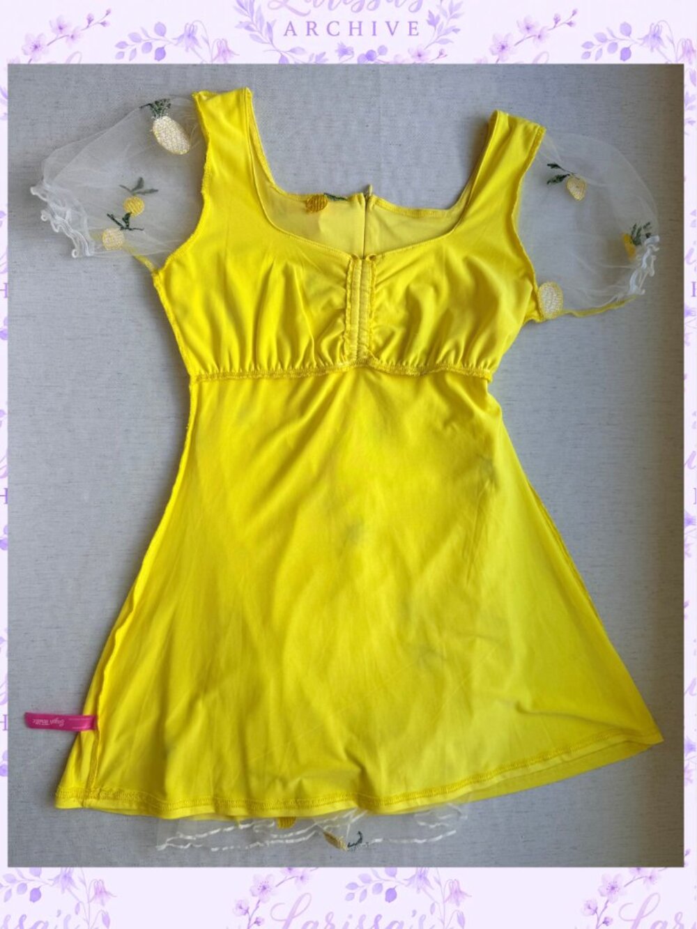 Sugar Thrillz by Dolls Kill I Got The Juice Embroidered Babydoll Dress | Size XS - Picture 14 of 16